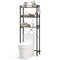 Over The Toilet Storage Rack With Hooks And Adjustable Bottom Bar